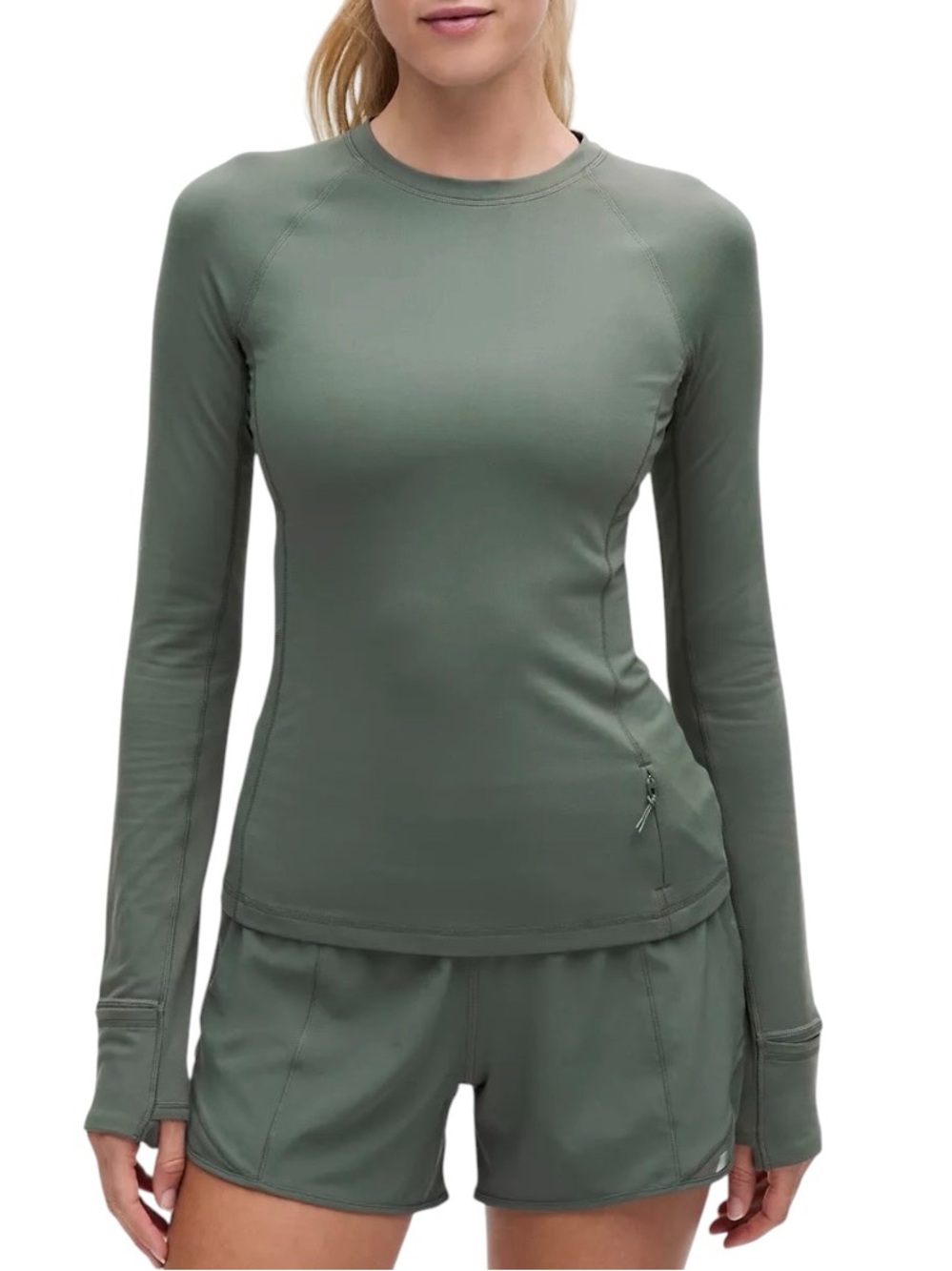 LULULEMON | Dark Forest It’s Rulu Long-Sleeve Crew Neck Shirt Top L Running Gym